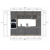 Bucatarie ZONE 300 FRONT PAL K002 / decor K352